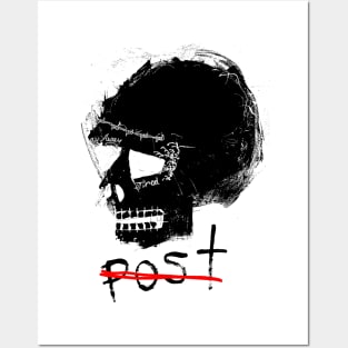 Post Skull Doodle Black Posters and Art